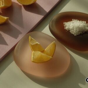 Nib Material kitchen The Resting Stone glass spoon rests (set of 2)